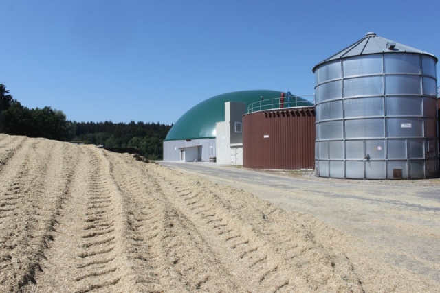 biogas plant and silage