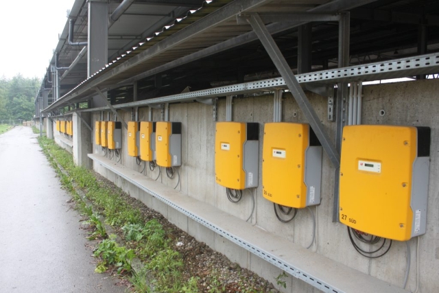inverters of a large PV installation