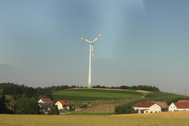 wind turbine in the landscape